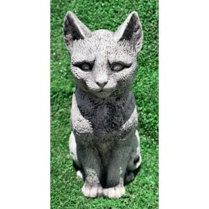 Upright Tabby Cat - Small Concrete Statue 0174