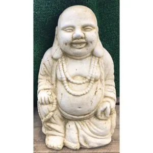 Buddha with Beads Small Concrete Statue 7634