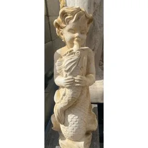 Baby Mermaid Concrete Statue or Fountain Top