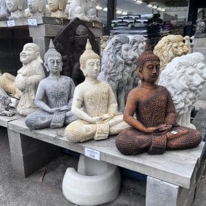 Thai Buddha With Dots Concrete Statue 7657