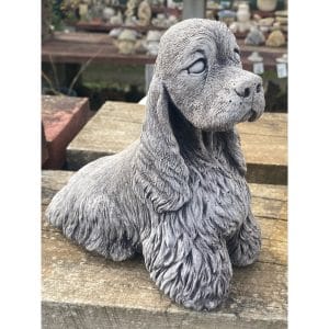 King Charles Spaniel Concrete Animal Statue 0020