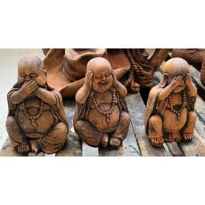 Hear, See, Speak No Evil Buddhas Concrete Statues 1414 1415 1416