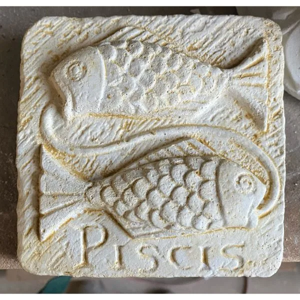 Pisces Tile Concrete Wall Plaque 9131