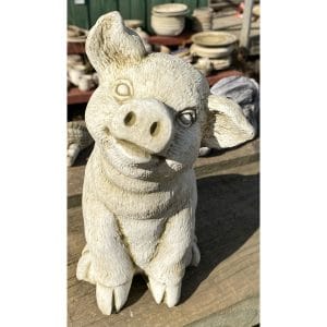 Sitting Pig Large Concrete Animal Statue 0948