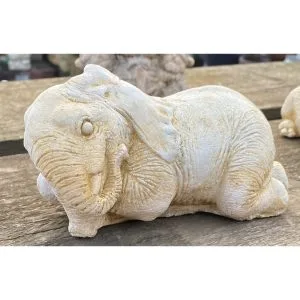 Lying Elephant Concrete Animal Statue 0141
