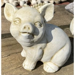 Sitting Babe Pig Concrete Animal Statue 0926