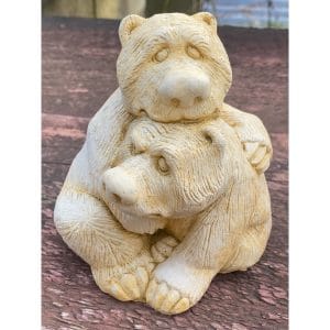 Two Brown Bears Concrete Animal Statue 0104