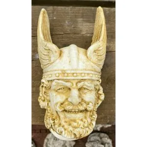 Viking Rolf Head Concrete Wall Plaque