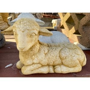 Lamb Small Concrete Animal Statues 0961