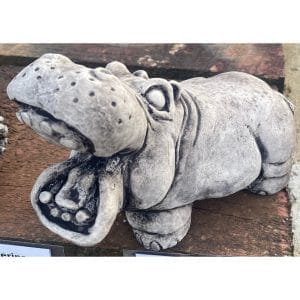 Mouth Open Hippo Concrete Animal Statue 0112