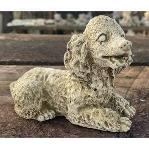 Poodle Small Concrete Dog Statue 0025
