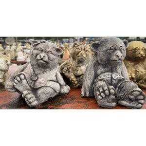 Ma and Pa Bear Medium Pair Concrete Bear Statue