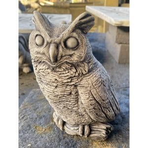 Tawney Owl Concrete Bird Statue 0065