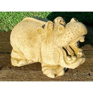 Hippo Small Concrete Statue 0110
