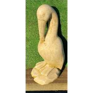 Resting Stork Concrete Bird Statue 7411