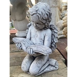 Cherub Reading Concrete Angel Statue 9541