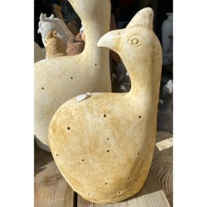 Guinea Fowl Spotted Medium Concrete Bird Statue 7405