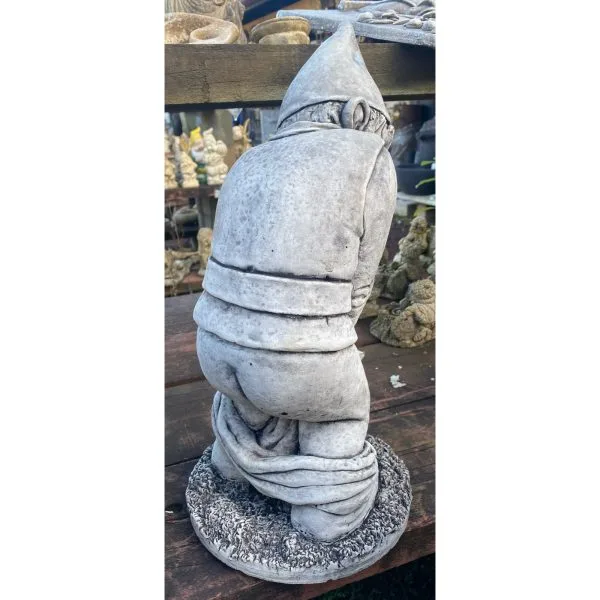 Al Doon Cheeky Pants Down Concrete Gnome Statue 9505 - Image 2