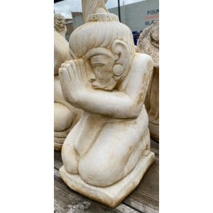 Woman Praying Concrete Modern Abstract Statue 7615