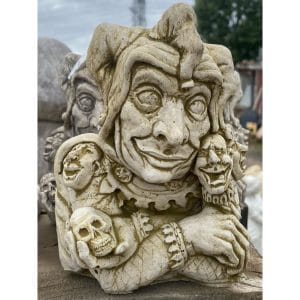 Joker Head Concrete Statue 0298