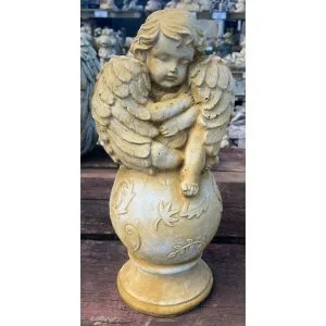 Angel on Ball Mini Concrete Statue