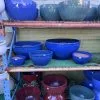 Large Bowl Glazed Garden Planter - Image 2