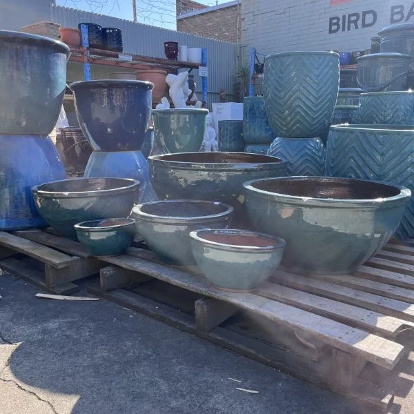 Large Bowl Glazed Garden Planter
