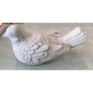 Medium Bird Look Straight Concrete Statue 0936