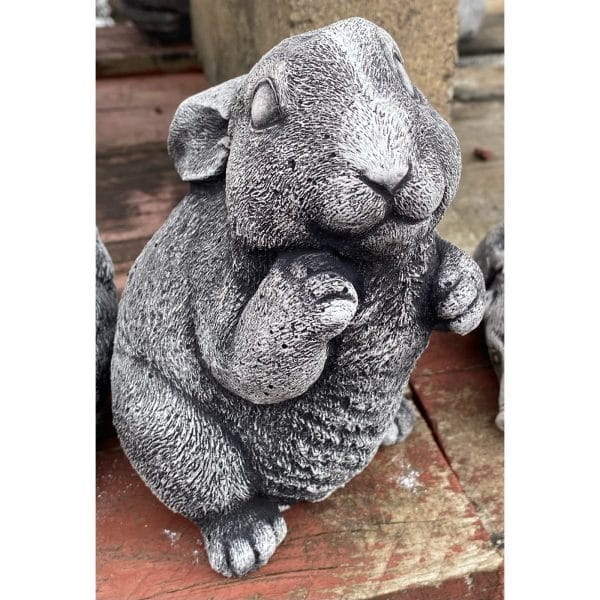 Begging Bunny Concrete Rabbit Statue 0053