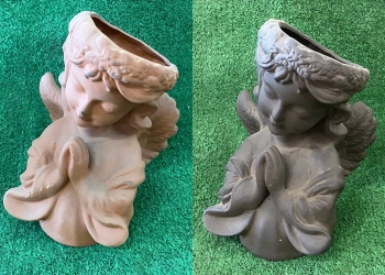 Terracotta Head Planter – Angel