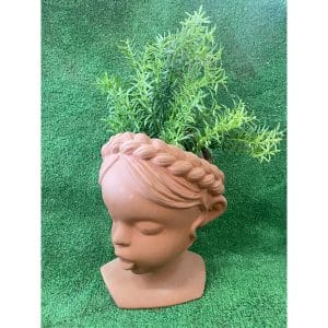 Terracotta Head Planter - Braids