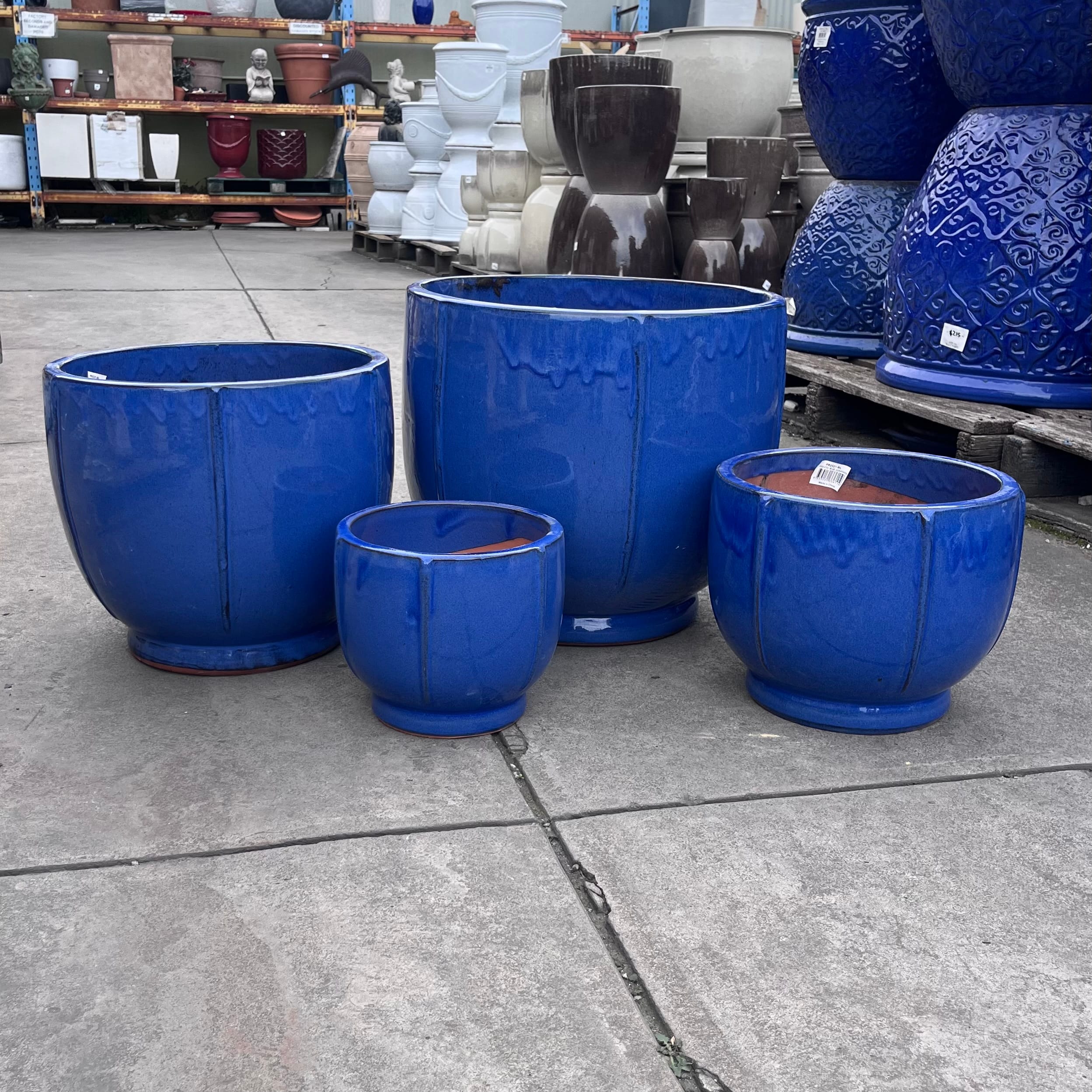 Fog Egg Glazed Garden Pot - Image 3