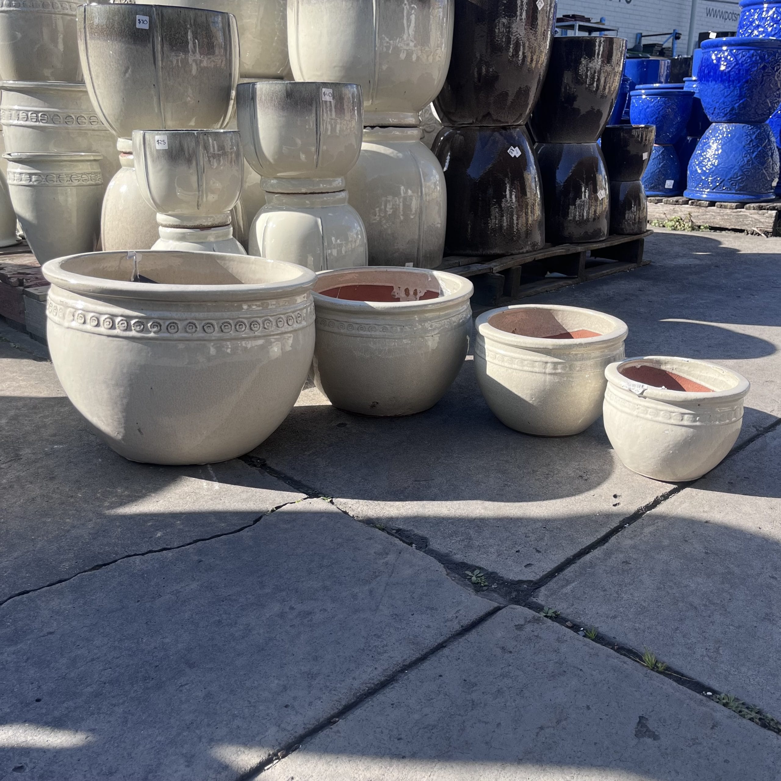 Coin Planter Glazed Garden Pot - Image 5