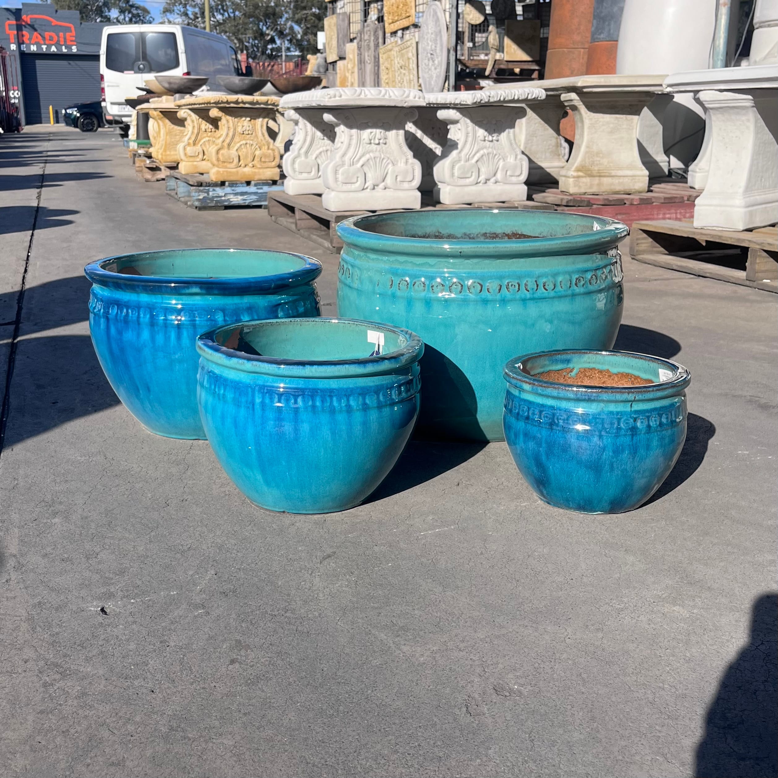 Coin Planter Glazed Garden Pot - Image 3