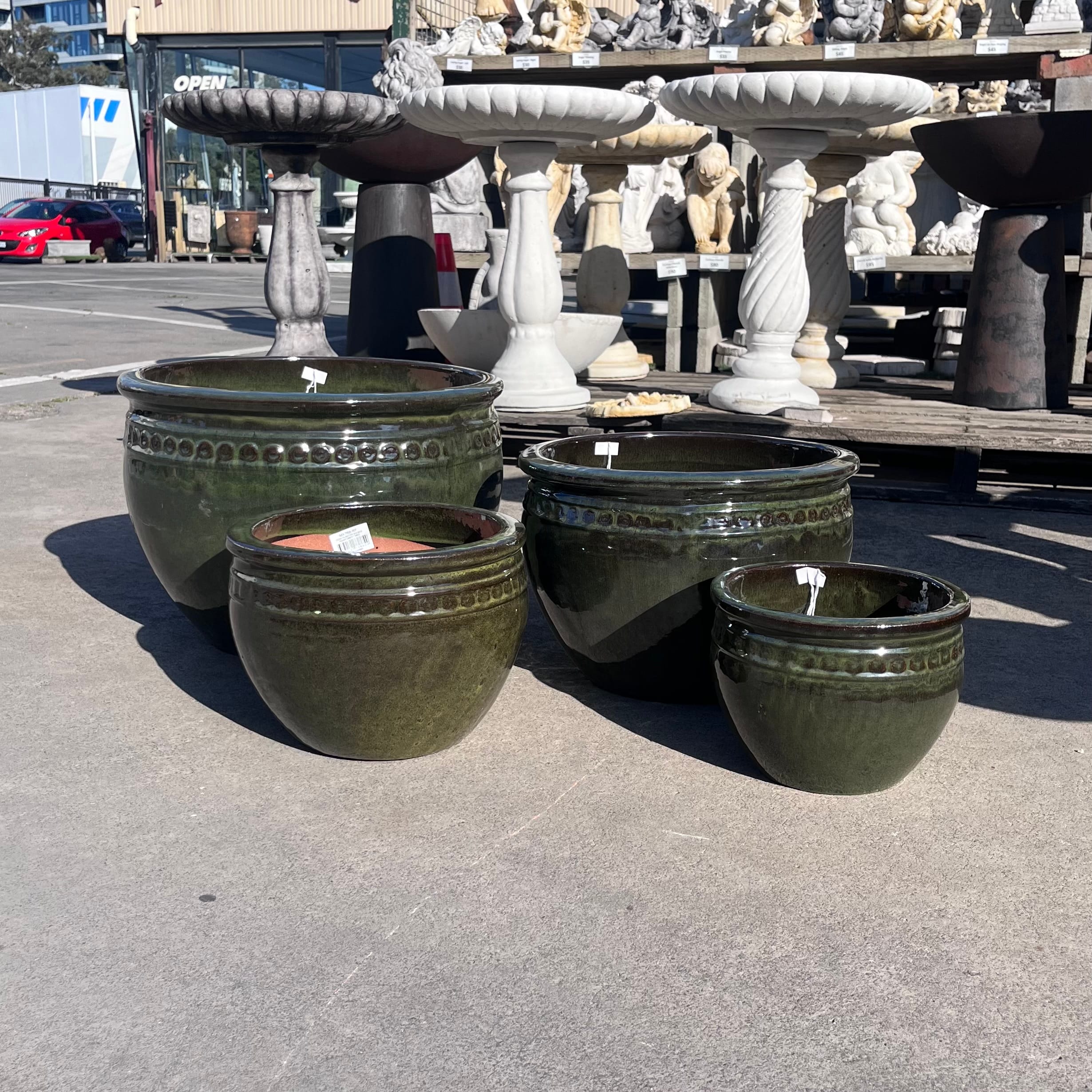 Coin Planter Glazed Garden Pot - Image 7