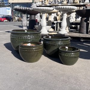 Coin Planter Glazed Garden Pot