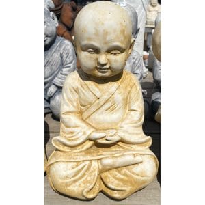 Tibet Monk Meditating Mini Concrete Statue 1465