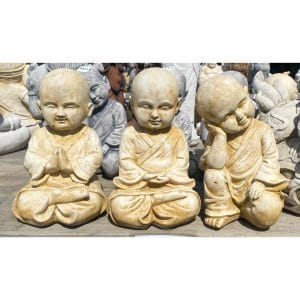 Tibet Monk Mini Set Concrete Statues 1464, 1465 & 1466