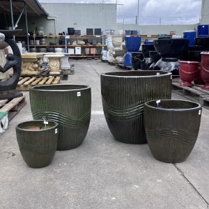 Lily Egg Glazed Garden Pot