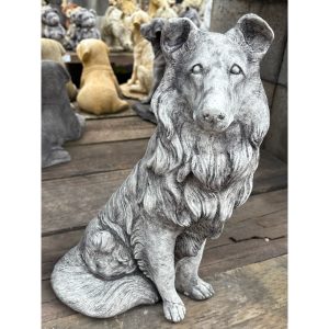 Border Collie Large Concrete Dog Statue 0918