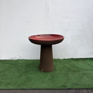 Graphite Mondo Glazed Birdbath (On Sale)
